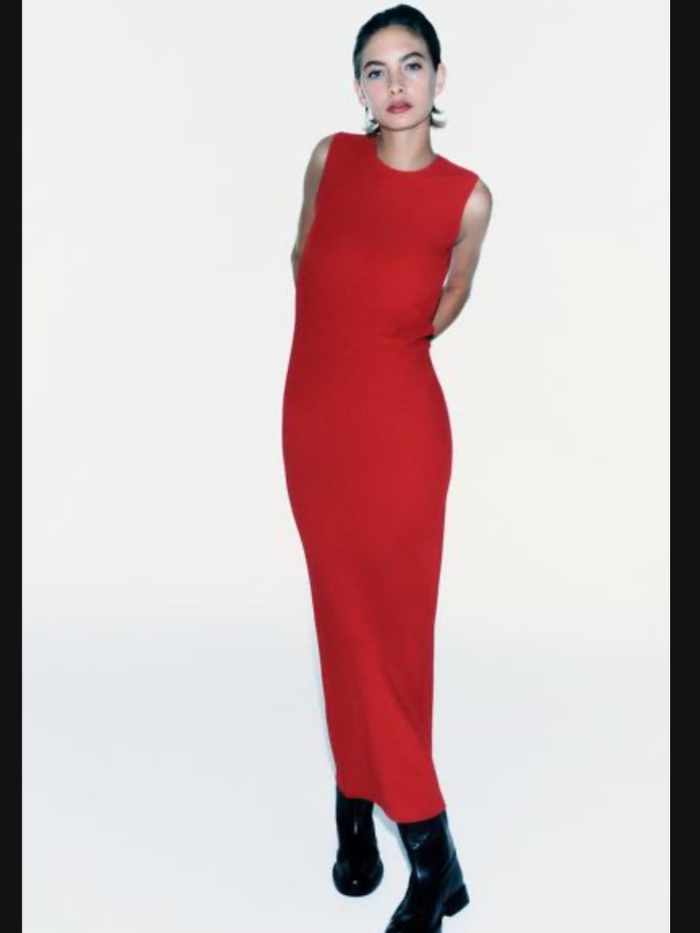 Red Sleeveless Sheath Maxi Dress Size Medium NWT